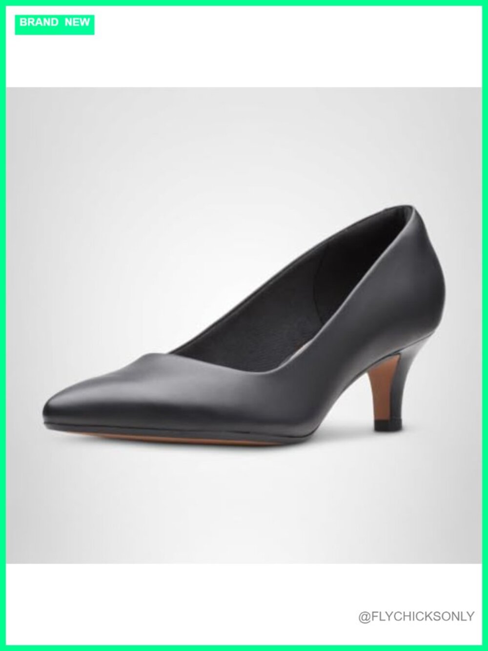 Clarks Linvale Jerica Kitten Heel Pump Pointed Toe Pull-On